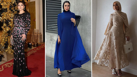 صور: موديلات فساتين محتشمة طويلة لإطلالة العيد من مؤثرات الموضة
